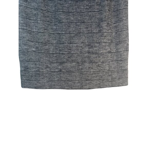 Banana Republic Size 4 Plaid Wool Blend Skirt Gray Black White - Picture 11 of 12